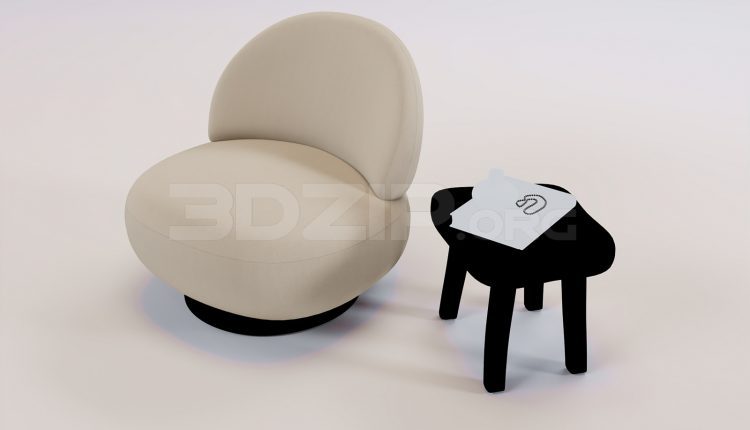 16835. Free 3ds Max Chair Model Download (1)