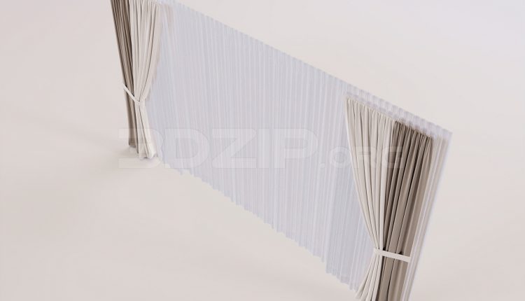 16854. Free 3ds Max Curtains Model Download (1)