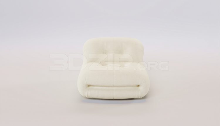 16885. Free 3ds Max Armchair Model Download (1)