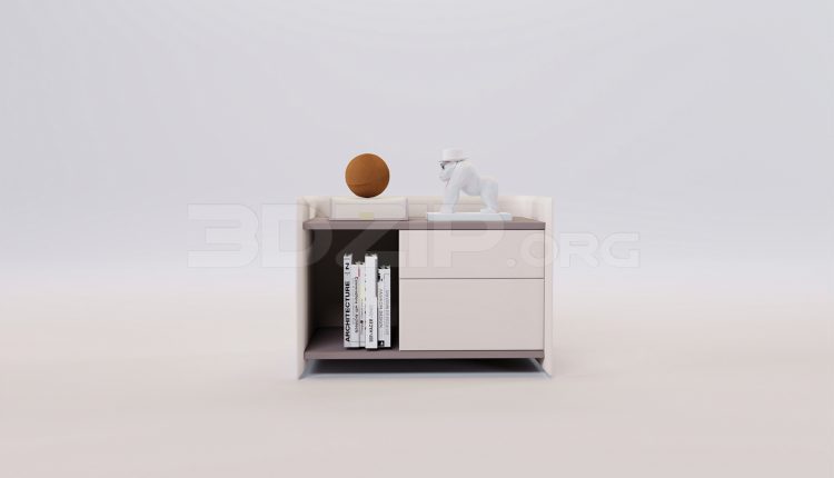 16888. Free 3ds Max Bedside Table Model Download (1)
