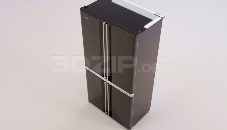 16892. Free 3ds Max Refrigerator Model Download (1)