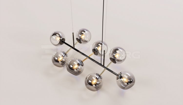 16895. Free 3ds Max Ceiling Light Model Download (1)