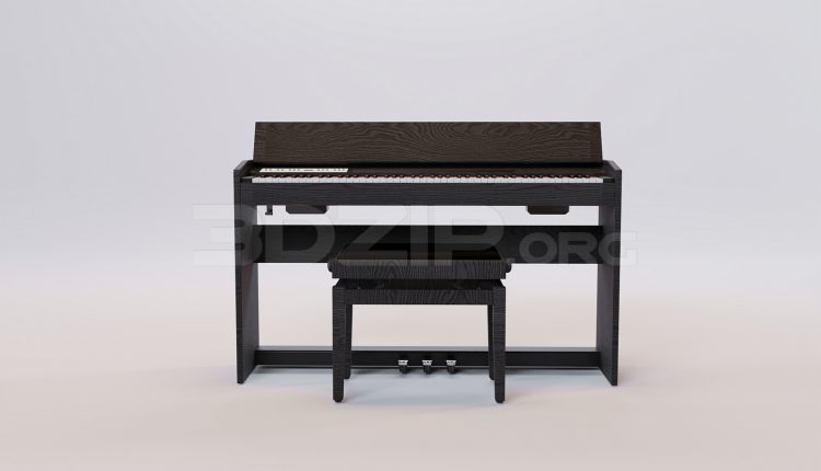 16900. Free 3ds Max Piano Model Download (2)