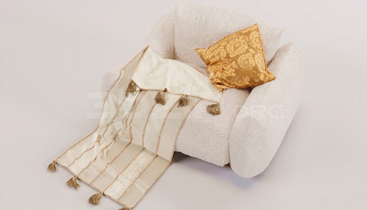 16904. Free 3ds Max Armchair Model Download (2)