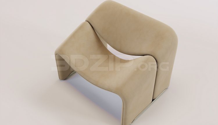 16912. Free 3ds Max Armchair Model Download (2)