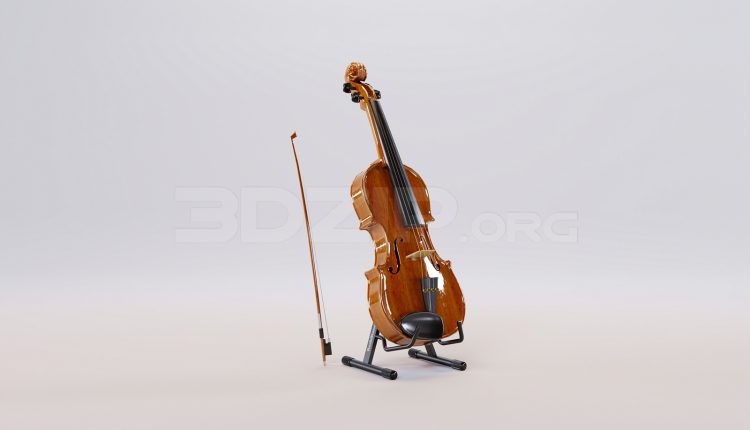 16924. Free 3ds Max Đàn Violin Model Download (2)