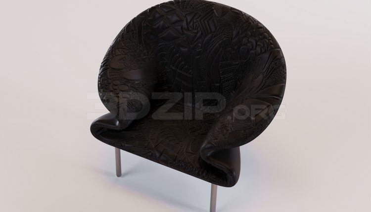 16927. Free 3ds Max Armchair Model Download (1)