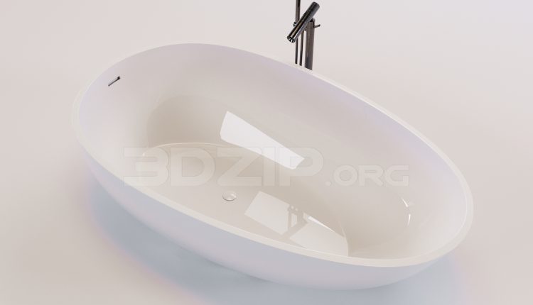 16937. Free 3ds Max Bathtub Model Download (1)