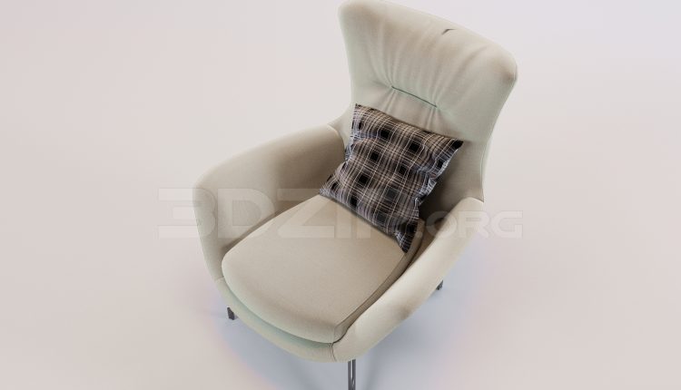 16939. Free 3ds Max Armchair Model Download (1)