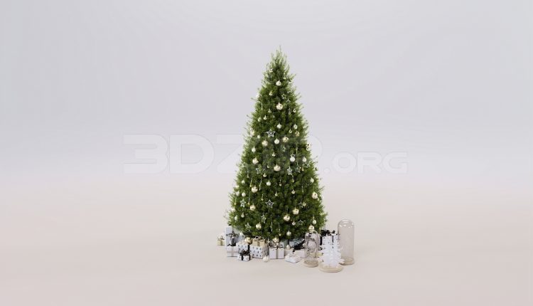 16943. Free 3ds Max Christmas Tree Model Download (2)