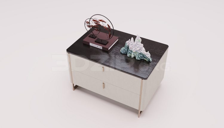 16953. Free 3ds Max Bedside Table Model Download (1)