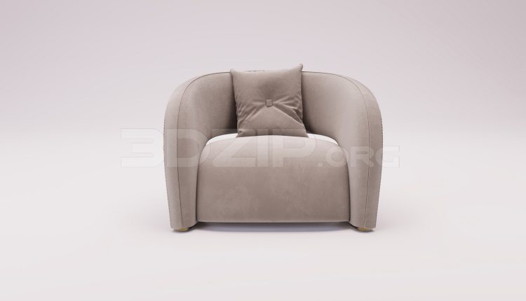 16969. Free 3ds Max Armchair Model Download (2)