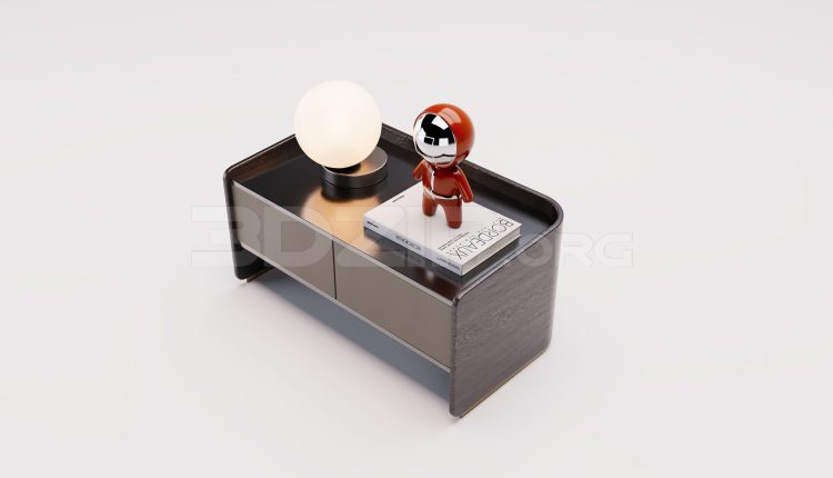 16975. Free 3ds Max Bedside Table Model Download (2)