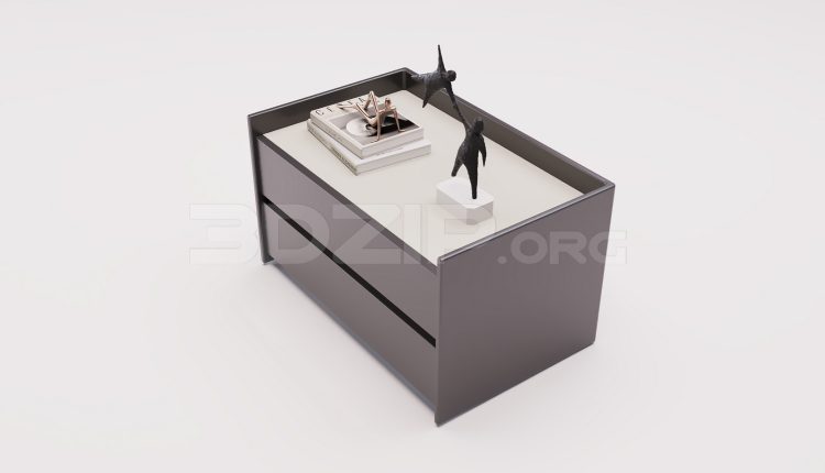 16978. Free 3ds Max Bedside Table Model Download (2)