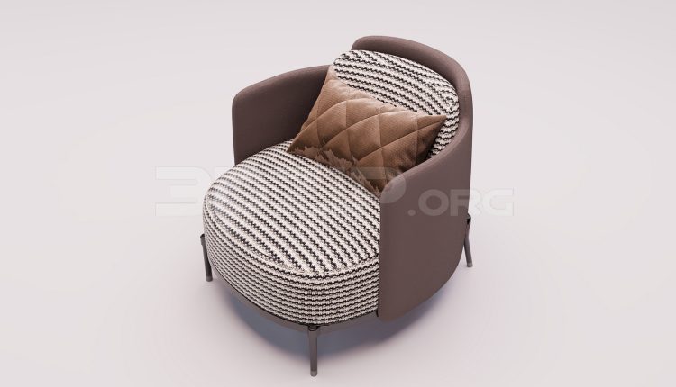 16990. Free 3ds Max Armchair Model Download (1)