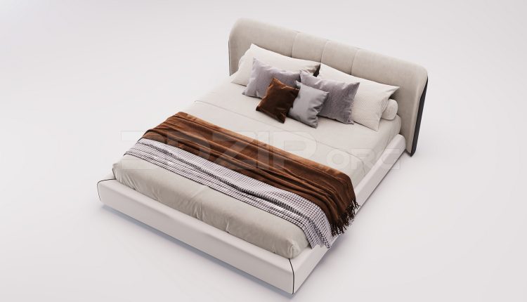 16998. Free 3ds Max Bed Model Download (2)
