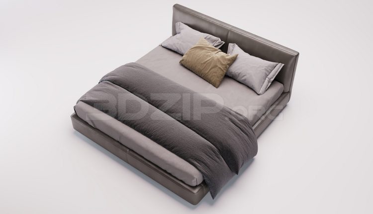 17004. Free 3ds Max Bed Model Download (2)
