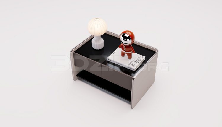 17005. Free 3ds Max Bedside Table Model Download (2)