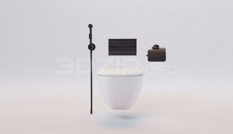 17021. Free 3ds Max Toilet Model Download (2)
