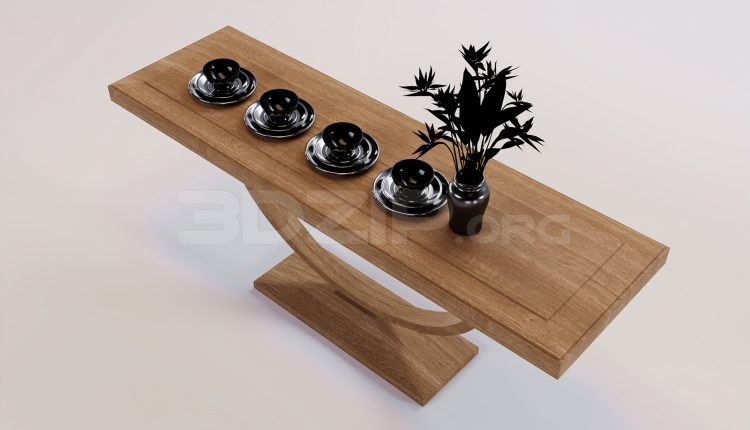 17032. Free 3ds Max Console Table Model Download (1)