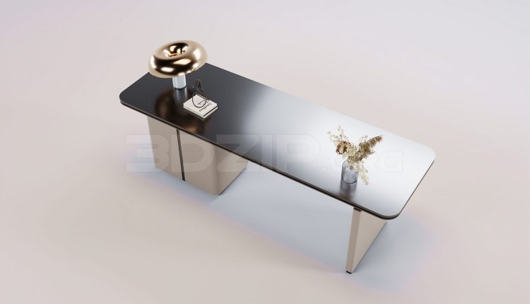 17035. Free 3ds Max Work Desk Model Download (1)