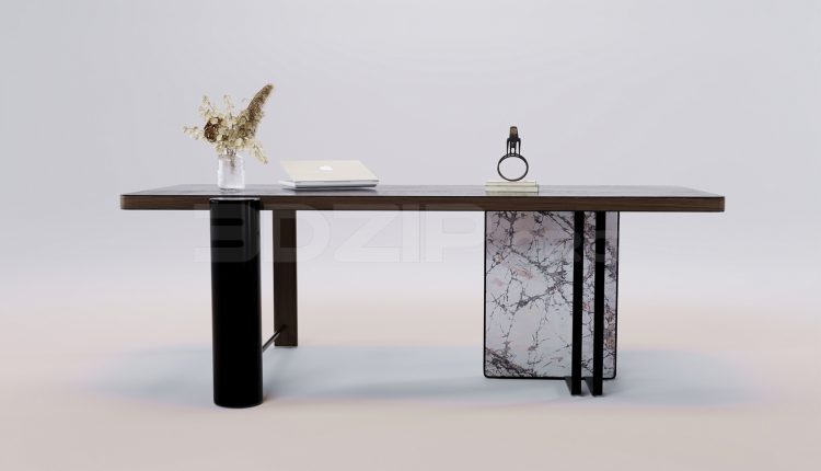 17044. Free 3ds Max Work Desk Model Download (2)