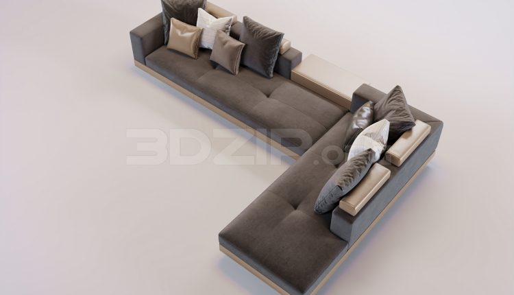 17048. Free 3ds Max Sofa Model Download (1)