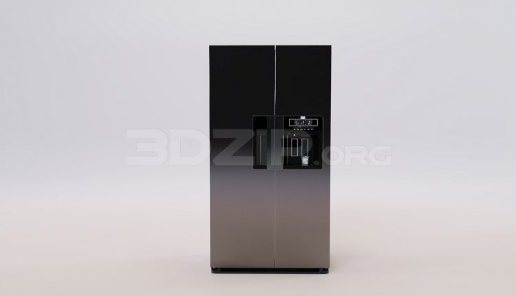 17051. Free 3ds Max Refrigerator Model Download (1)