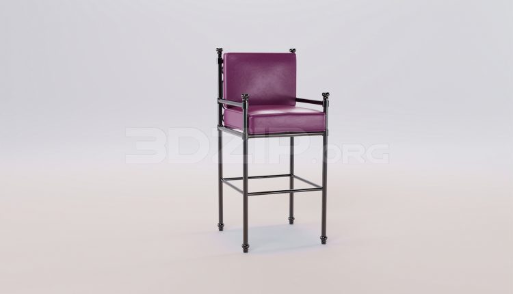 17055. Free 3ds Max Bar Stool Model Download (1)