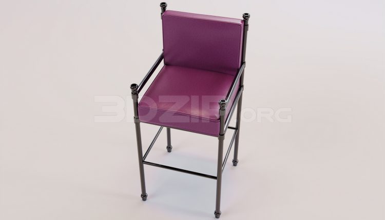 17055. Free 3ds Max Bar Stool Model Download (2)