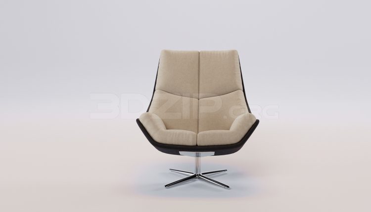 17068. Free 3ds Max Armchair Model Download (2)