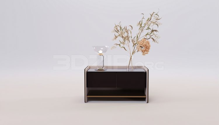 17079. Free 3ds Max Bedside Table Model Download (1)