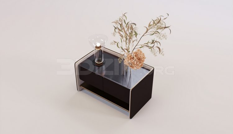 17079. Free 3ds Max Bedside Table Model Download (2)