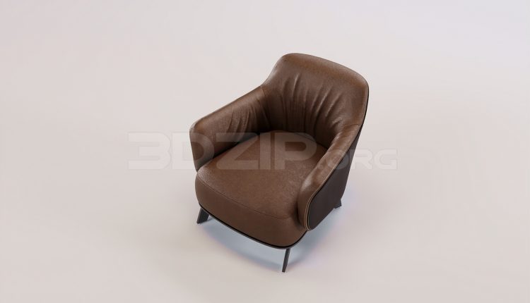 17080. Free 3ds Max Armchair Model Download (1)