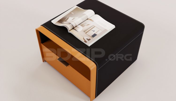 17083. Free 3ds Max Bedside Table Model Download (1)