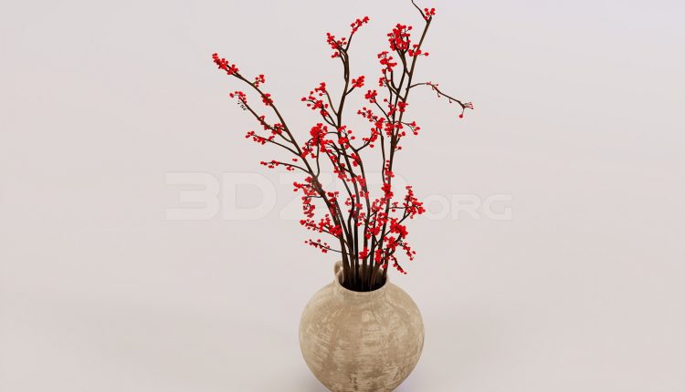 17087. Free 3ds Max Flower Model Download (1)