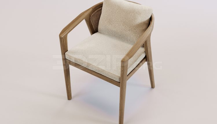 17090. Free 3ds Max Armchair Model Download (1)