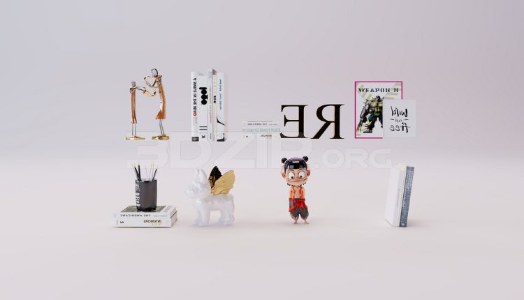 17123. Free 3ds Max Decorative Set Model Download (2)