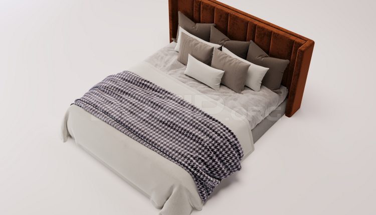 17130. Free 3ds Max Bed Model Download (2)