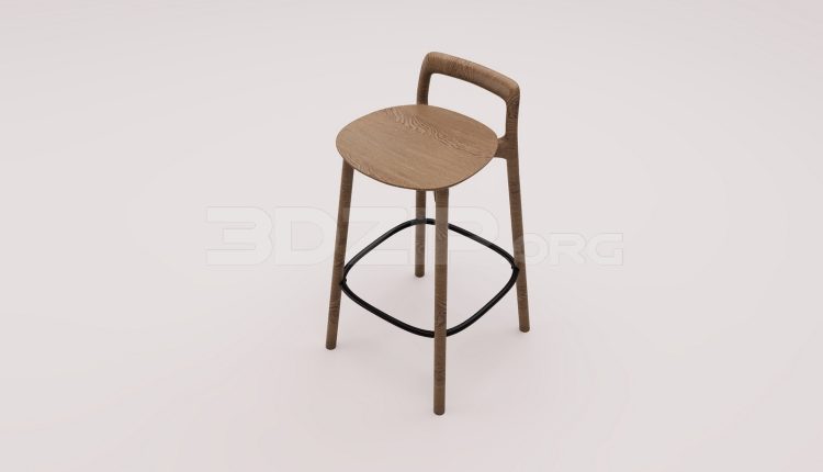 17142. Free 3ds Max Bar Stool Model Download (2)