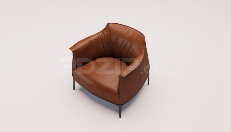 17143. Free 3ds Max Armchair Model Download (1)