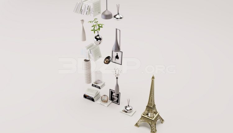 17148. Free 3ds Max Decorative Set Model Download (1)