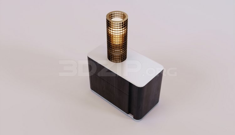 17154. Free 3ds Max Bedside Table Model Download (2)
