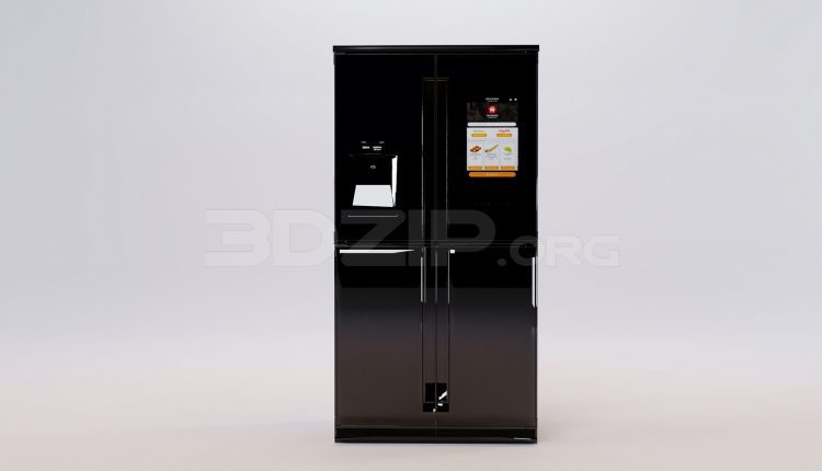 17158. Free 3ds Max Refrigerator Model Download (1)