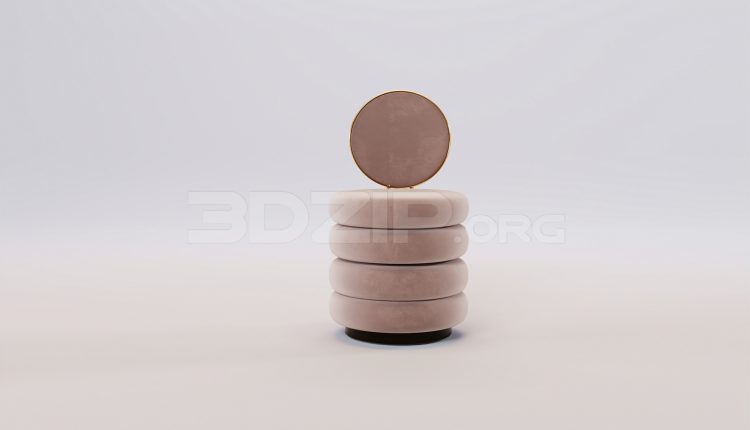17162. Free 3ds Max Stool Model Download (2)