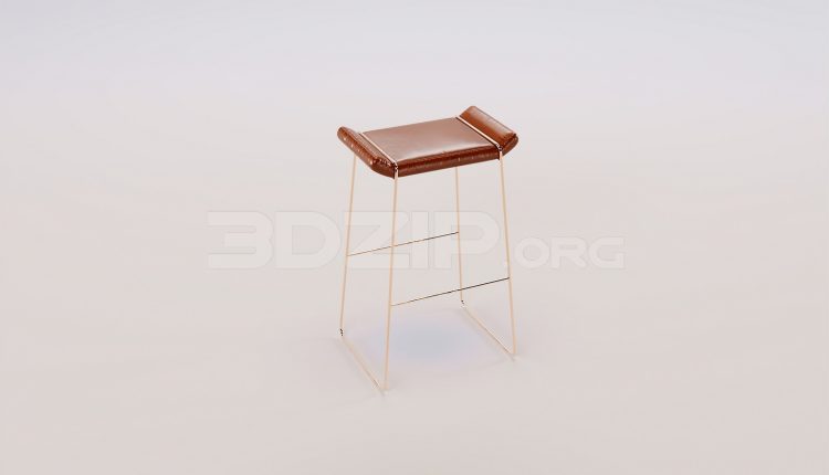 17190. Free 3ds Max Bar Stool Model Download (1)