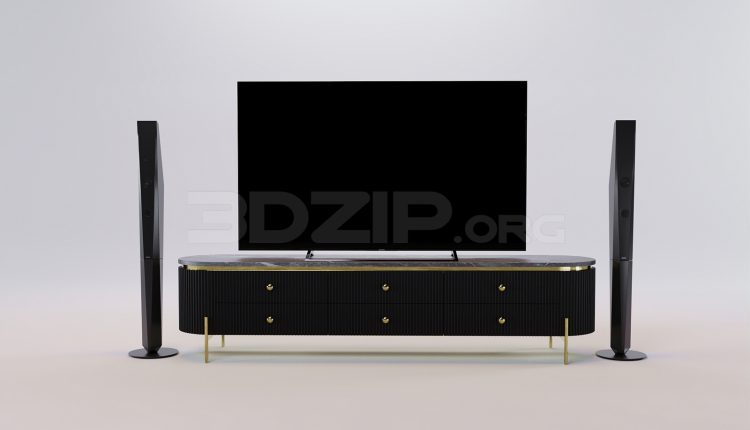 17200. Free 3ds Max Tv Cabinet Model Download (2)