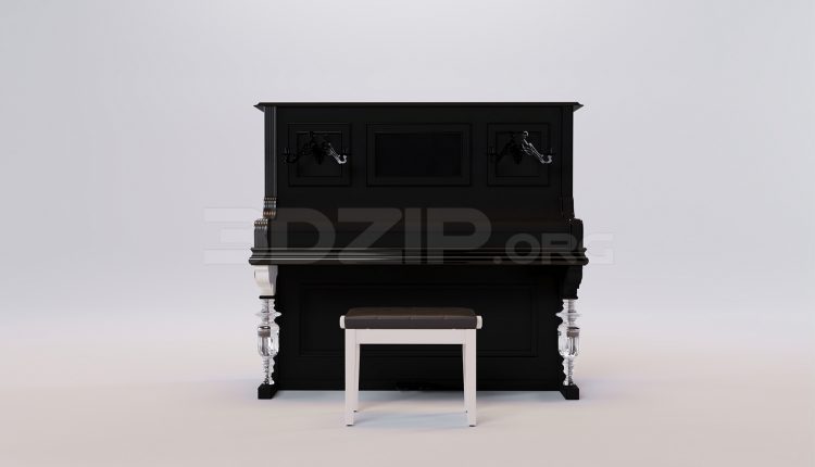 17204. Free 3ds Max Piano Model Download (2)