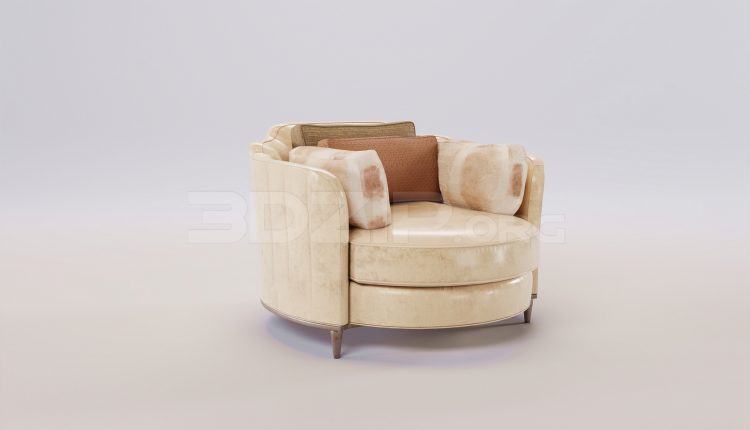 17208. Free 3ds Max Armchair Model Download (2)