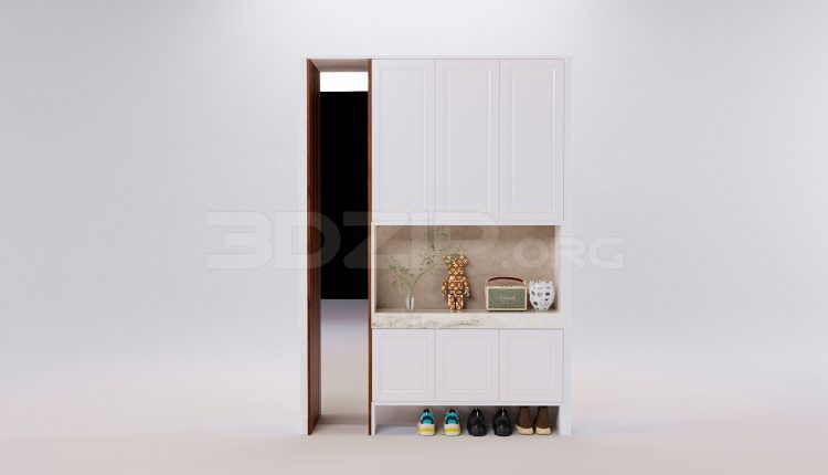17211. Free 3ds Max Shoe Cabinet Model Download (2)